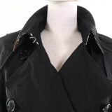 Burberry trench coat 8006111 Main: 100% polyester, Lining: 100% polyester, Part: 100% polyester, Part: Calf leather black Women 38