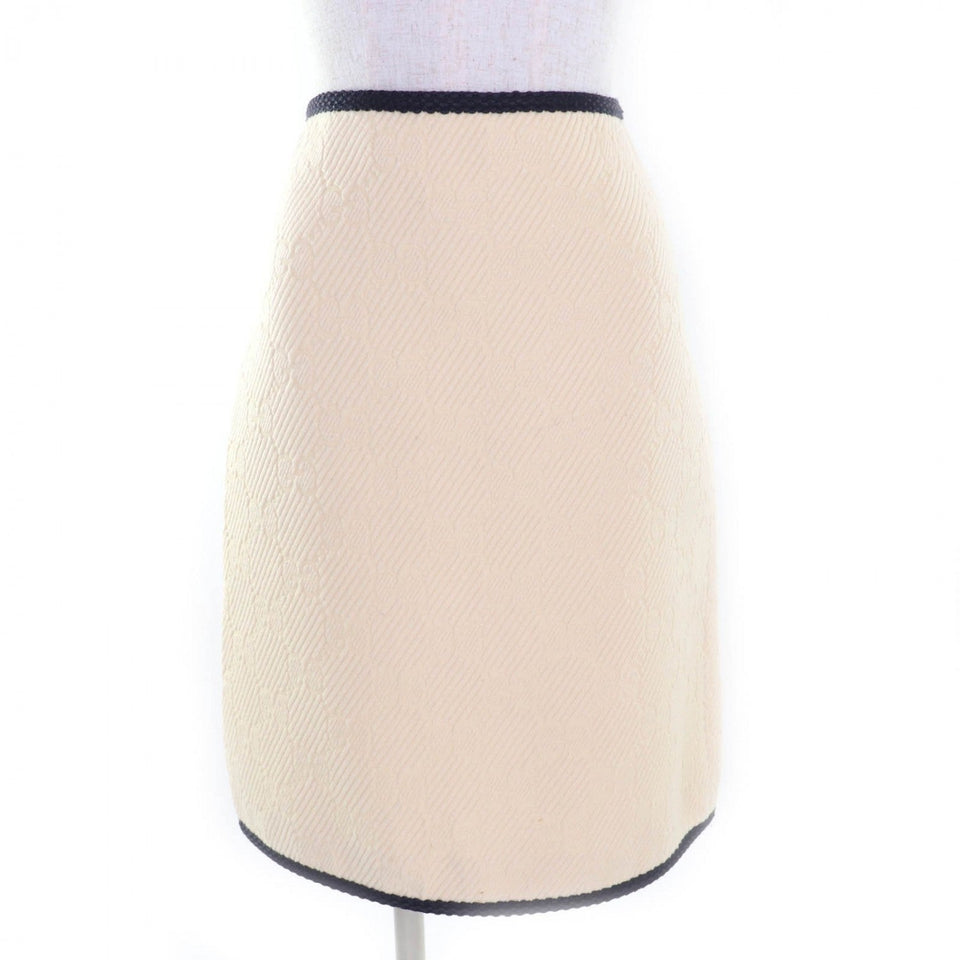Gucci Tight Skirt 577898 wool Ivory navy 36