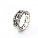 Gucci Ring AG925 Silver Arabesque Square G 11