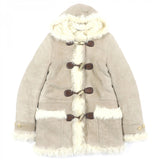 Gucci Duffel coat Sheep leather beige 46