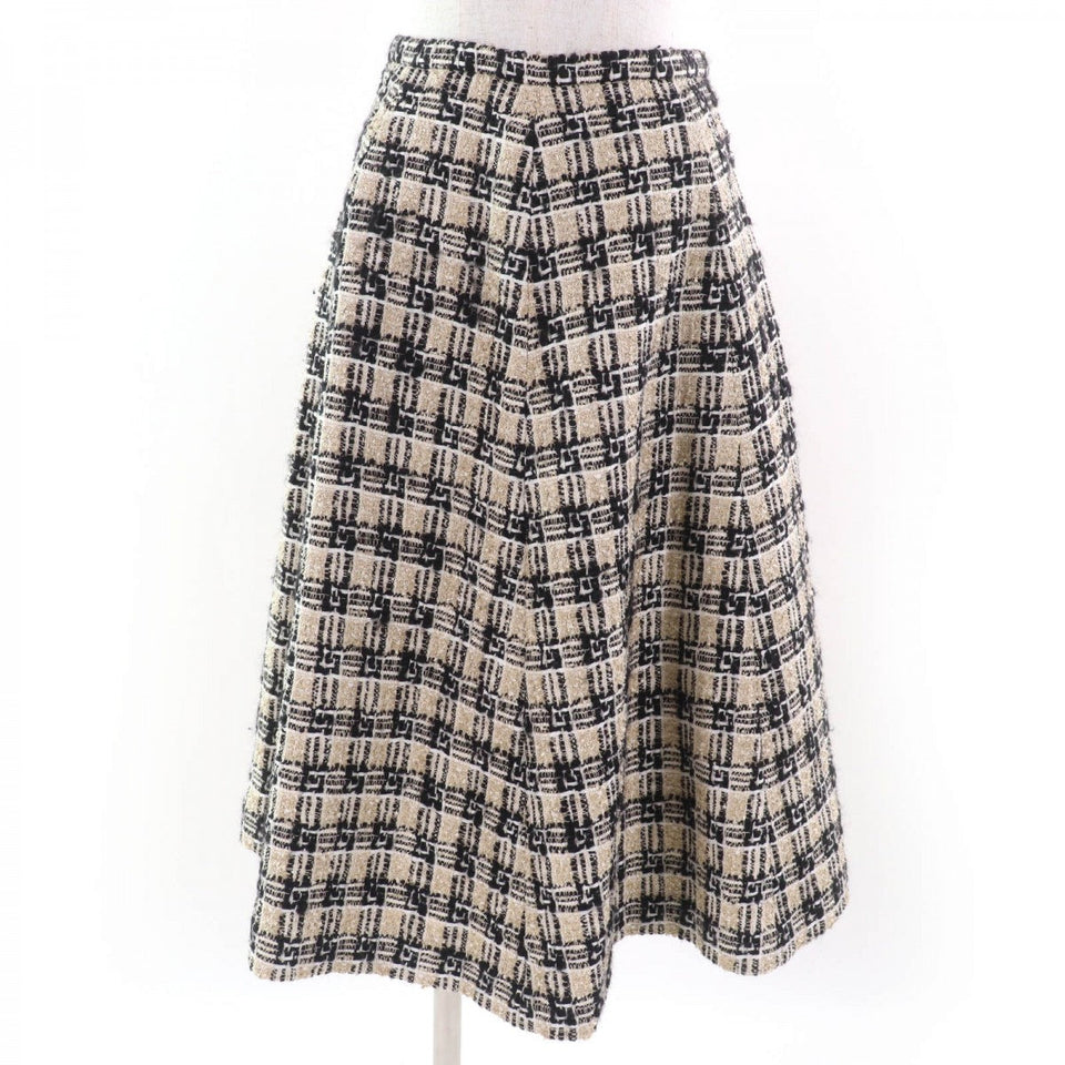 Gucci Tweed skirt 652126 cotton Gold black 36