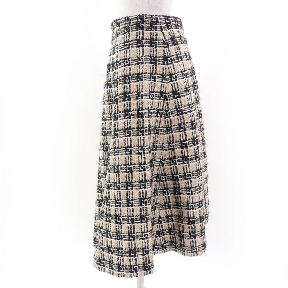 Gucci Tweed skirt 652126 cotton Gold black 36
