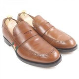 Gucci loafers 450990 leather Brown 9
