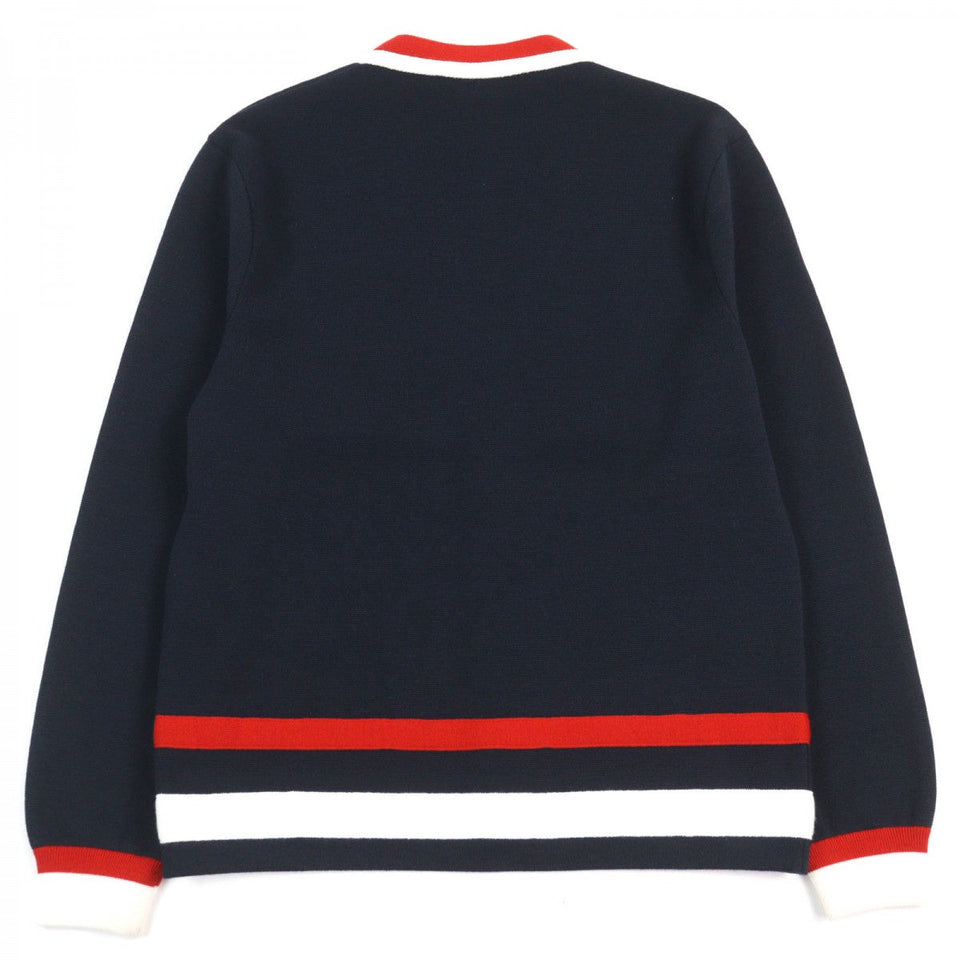 Gucci cardigan 743019 Nylon Navy white red XS