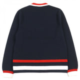 Gucci cardigan 743019 Nylon Navy white red XS