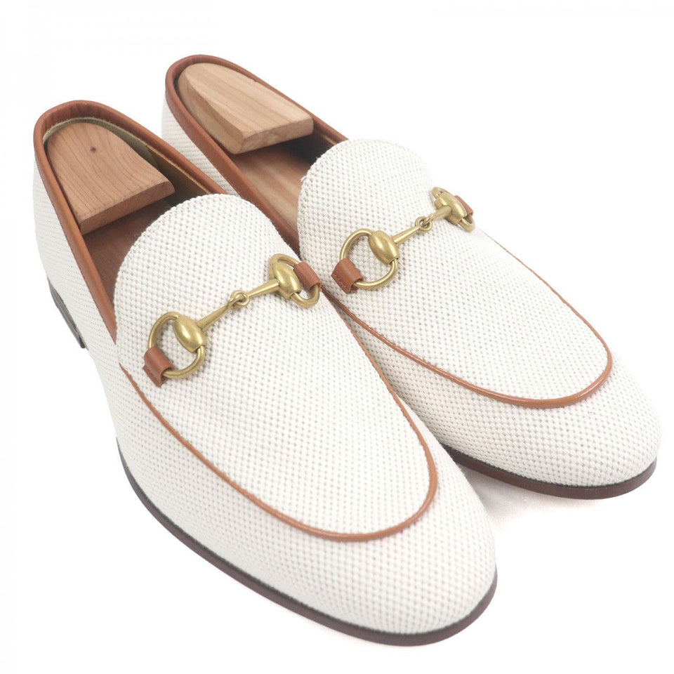 Gucci loafers 430088 canvas Ivory brown 6