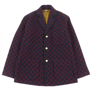 Gucci coat 597911 wool Navy red 44