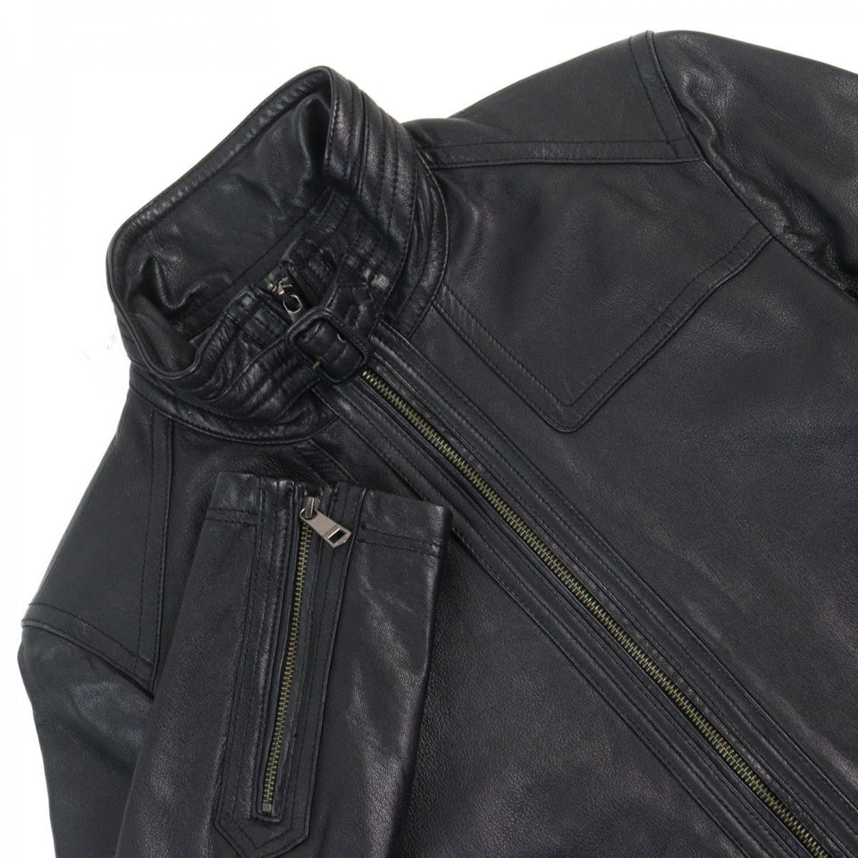 Burberry BLACK LABEL Riders jacket D1F06-605-09 Sheep leather black M