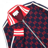 Gucci Jacket 496919 cotton Navy Red All-over pattern S
