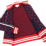 Gucci Jacket 496919 cotton Navy Red All-over pattern S