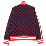 Gucci Jacket 496919 cotton Navy Red All-over pattern S