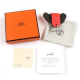 Hermes Bag charm leather Red, Rouge Cou Petite Ash Elephant