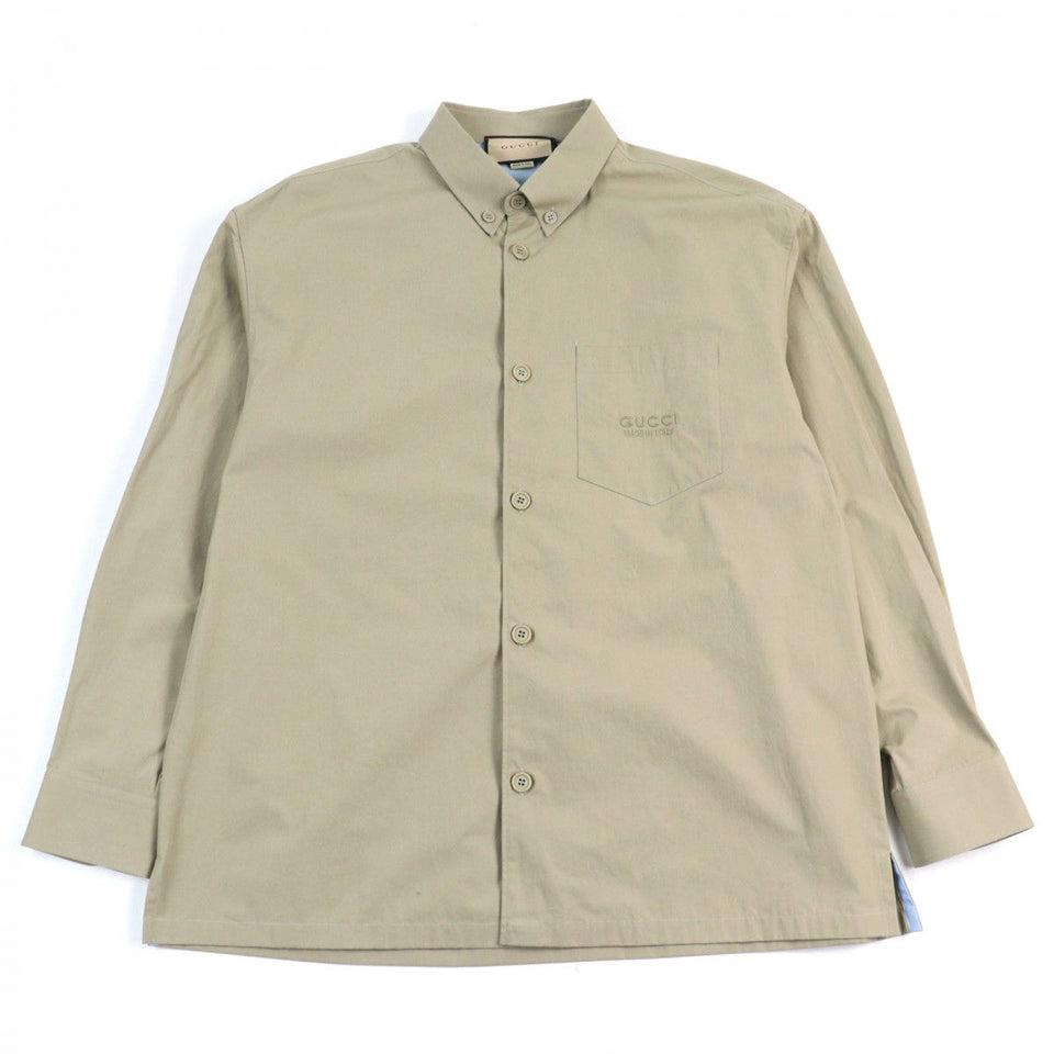 Gucci Long sleeve shirt 762164 cotton khaki 52
