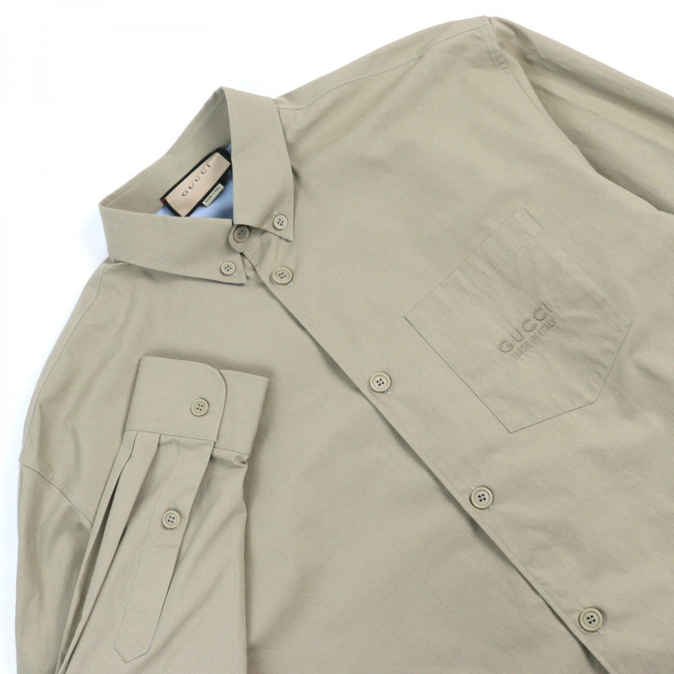 Gucci Long sleeve shirt 762164 cotton khaki 52
