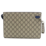 Gucci Clutch bag 768255 GG Supreme Canvas Beige blue