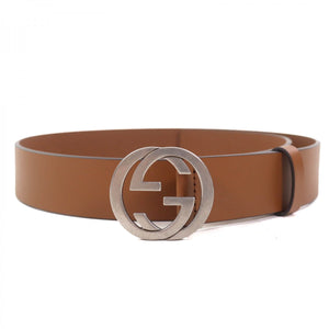 Gucci belt 546389 leather Brown 85ã»34
