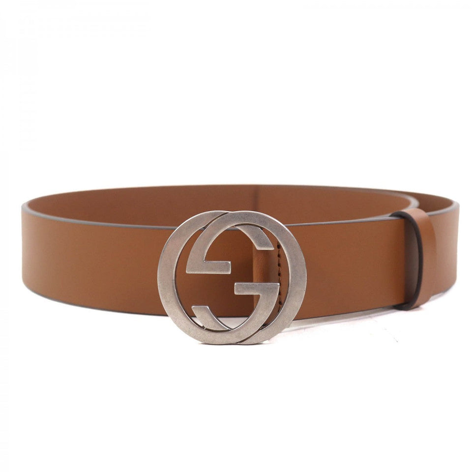 Gucci belt 546389 leather Brown 85ã»34