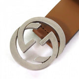 Gucci belt 546389 leather Brown 85ã»34