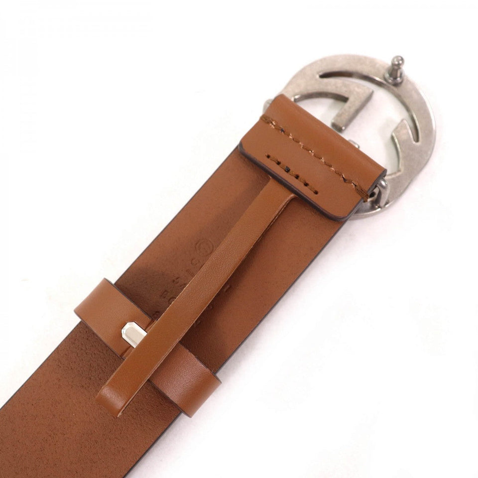 Gucci belt 546389 leather Brown 85ã»34