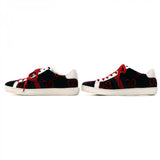 Gucci Low cut sneakers 431910 leather Black red white Terry cloth 36.5