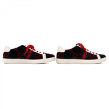 Gucci Low cut sneakers 431910 leather Black red white Terry cloth 36.5