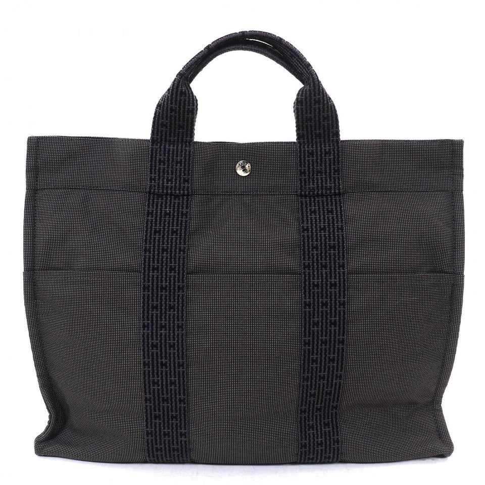 Hermes Tote Bag polyester Gray type Her Line MM