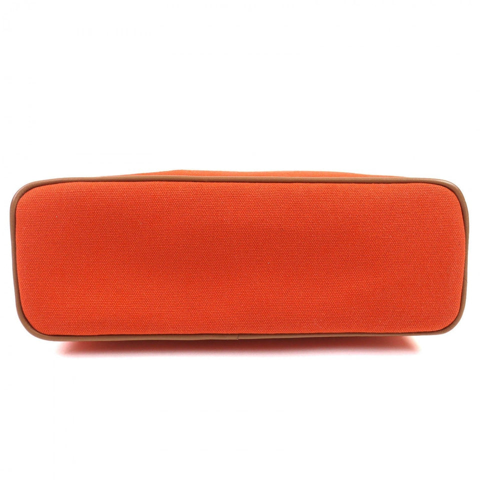 Hermes Cosmetics Pouch cotton Orange Bored pouch MM