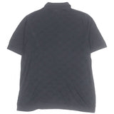 Gucci Short sleeve polo shirt silk black L