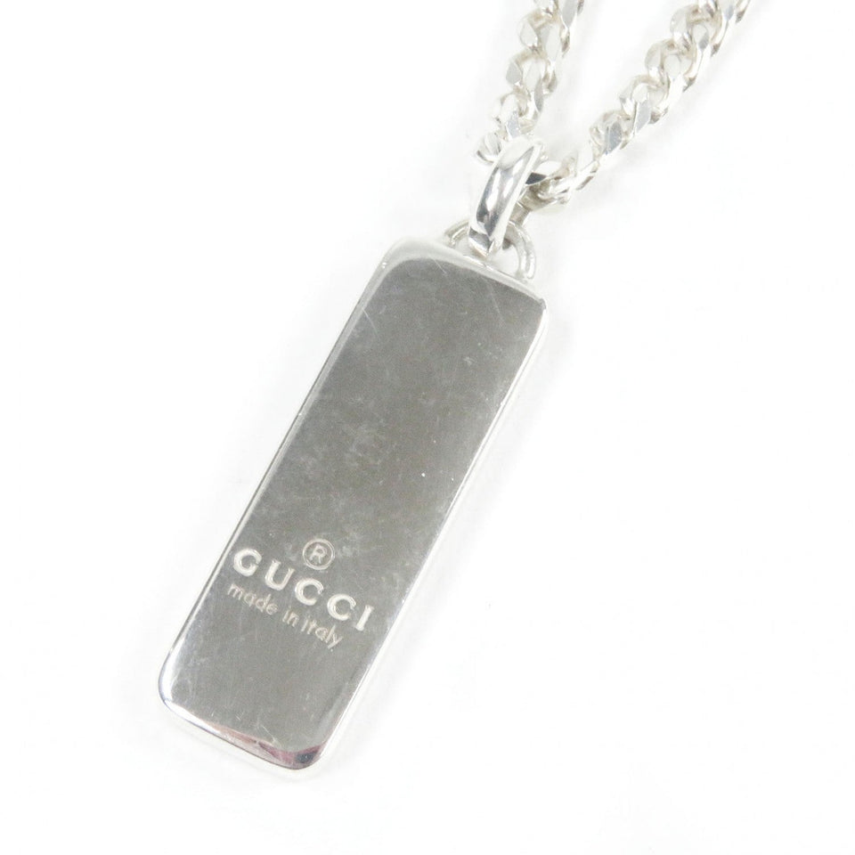 Gucci Necklace 774055 AG925 Silver Diagonal Interlocking G