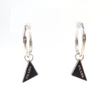 Prada Pierce Symbol Pendant AG925 Earrings