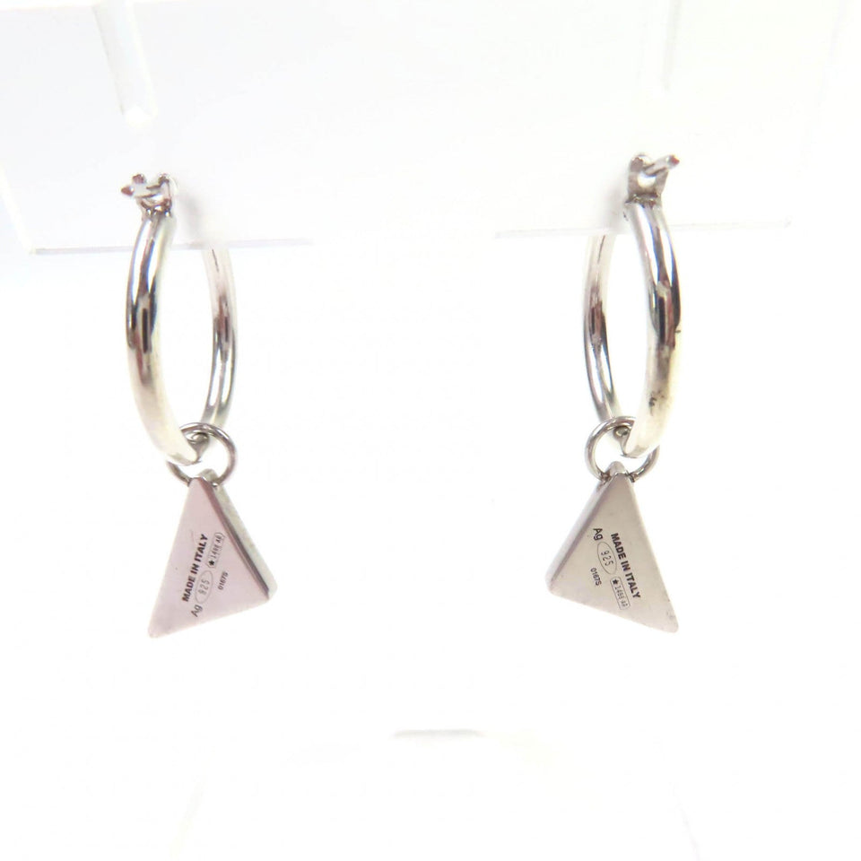 Prada Pierce Symbol Pendant AG925 Earrings