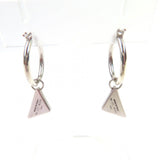 Prada Pierce Symbol Pendant AG925 Earrings