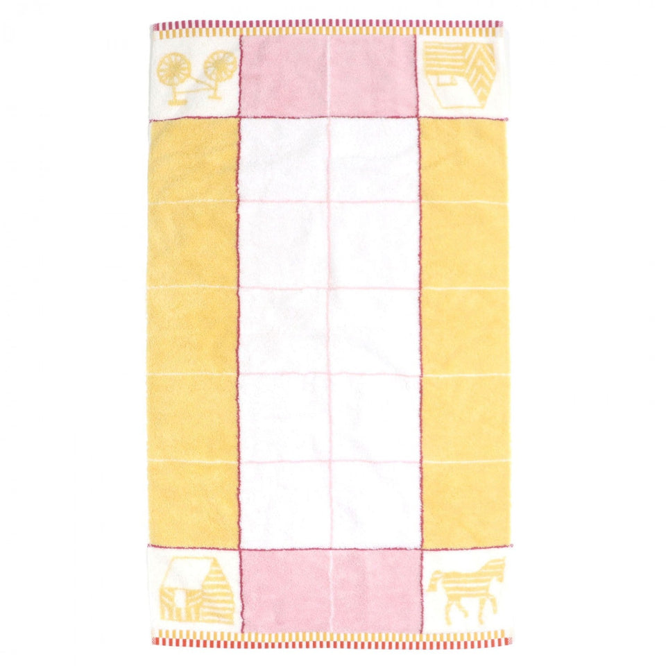 Hermes towel cotton White Pink Yellow Bag