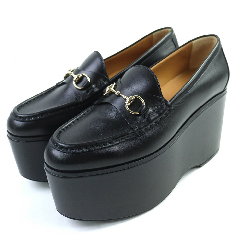 Gucci loafers 782808 leather black 37