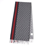Gucci Scarf 391531 cashmere Gray type 35Ã165cm