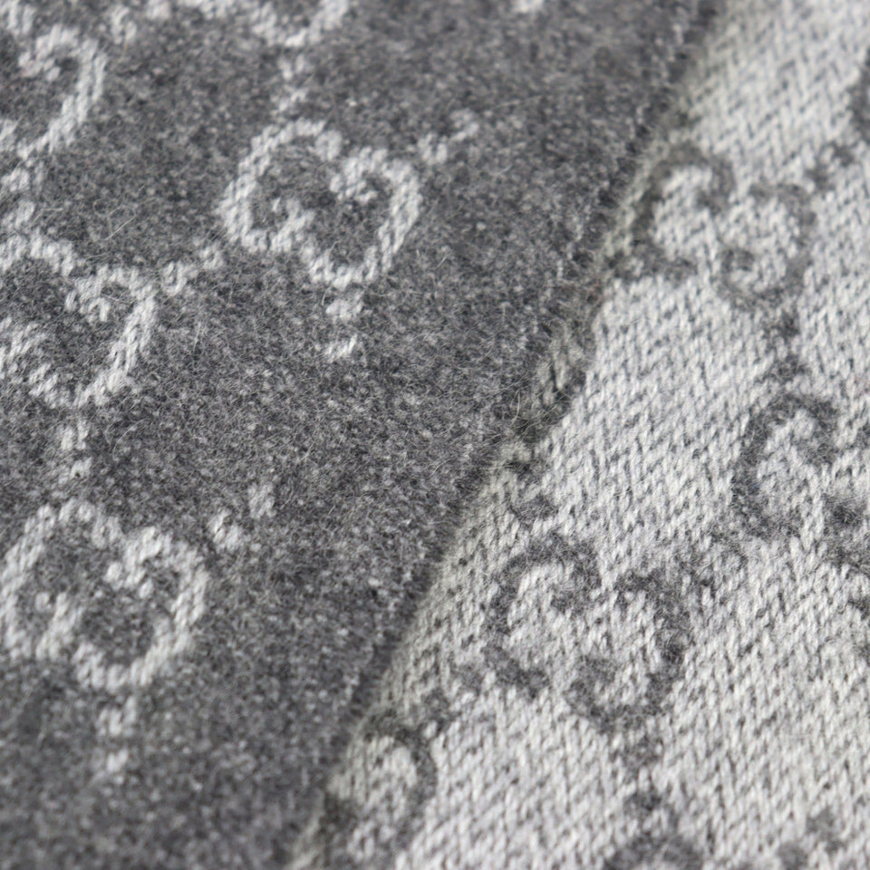 Gucci Scarf 391531 cashmere Gray type 35Ã165cm
