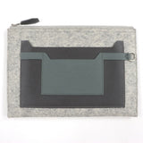 Hermes Clutch bag felt gray TOO DOO 29