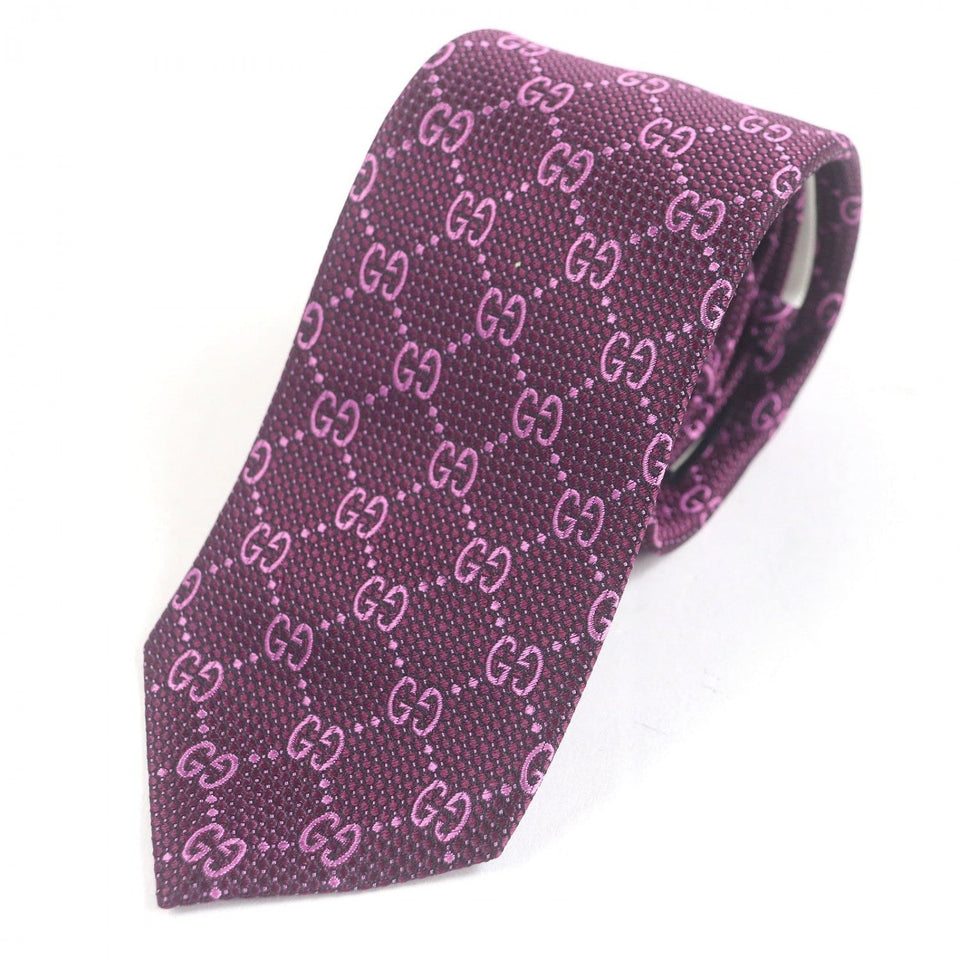 Gucci tie 408865 silk purple 148Ã7cm