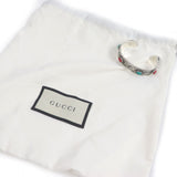 Gucci Bangle 524922 AG925 Silver Turquoise Red Cat head 16