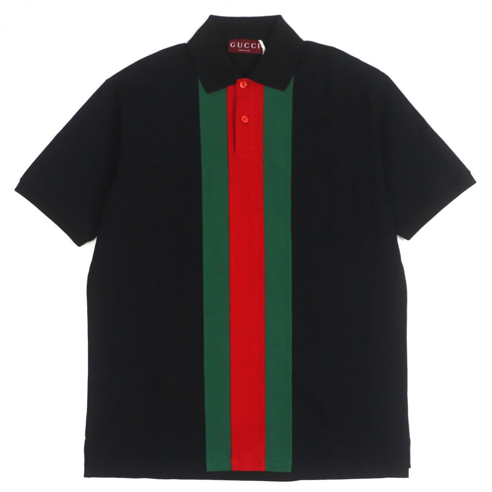 Gucci Short sleeve polo shirt 795810 cotton Black red green L
