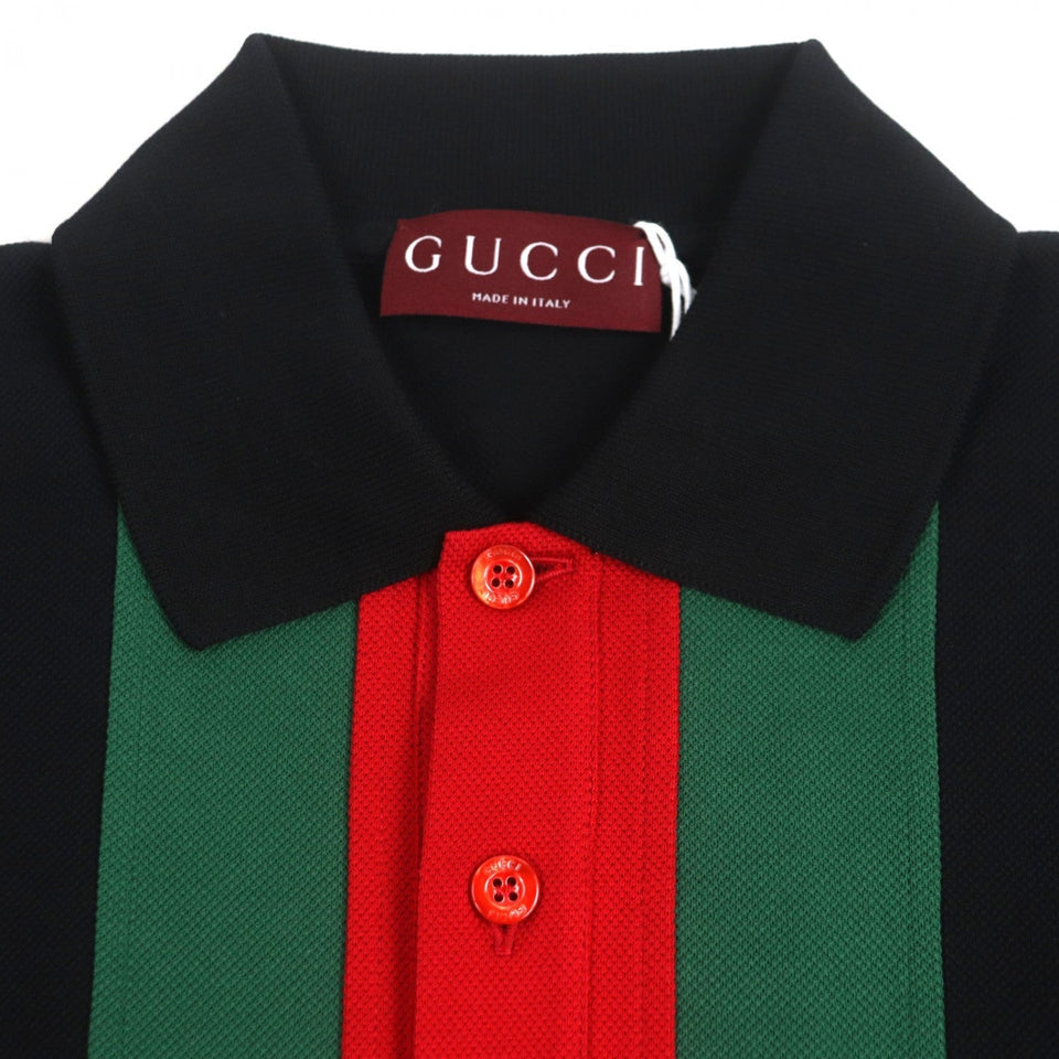 Gucci Short sleeve polo shirt 795810 cotton Black red green L