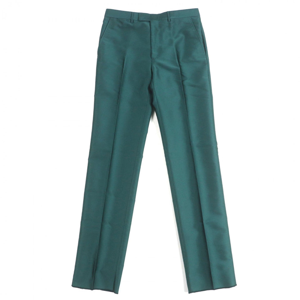 Gucci slacks 649614 polyester green 46