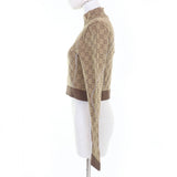 Gucci tops 715524 Nylon Brown M