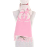 Gucci Scarf 715497 wool Ivory pink 33Ã200cm