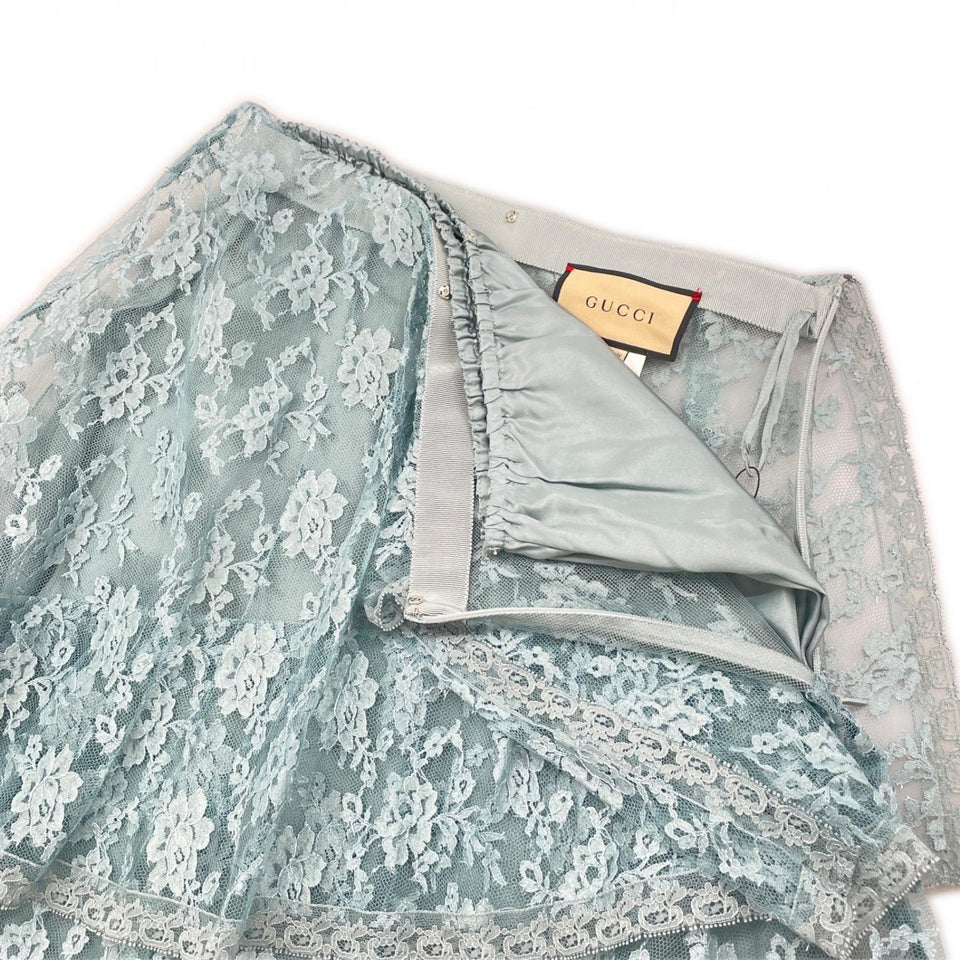 Gucci Long skirt 699241 polyamide Sac blue 38