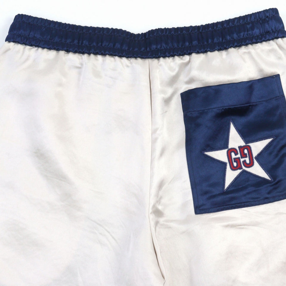 Gucci Shorts 575325 acetate Navy Ivory Red 44