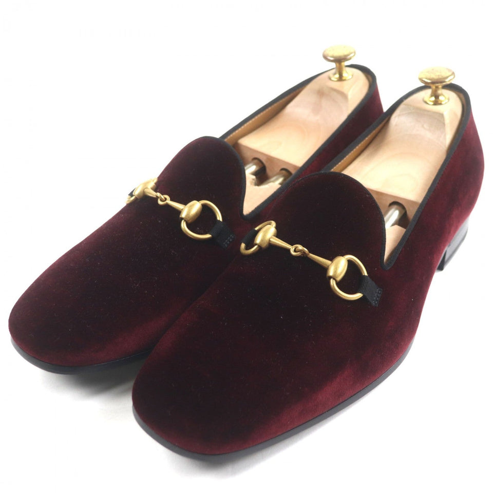 Gucci loafers 718888 Velor Bordeaux 8.5