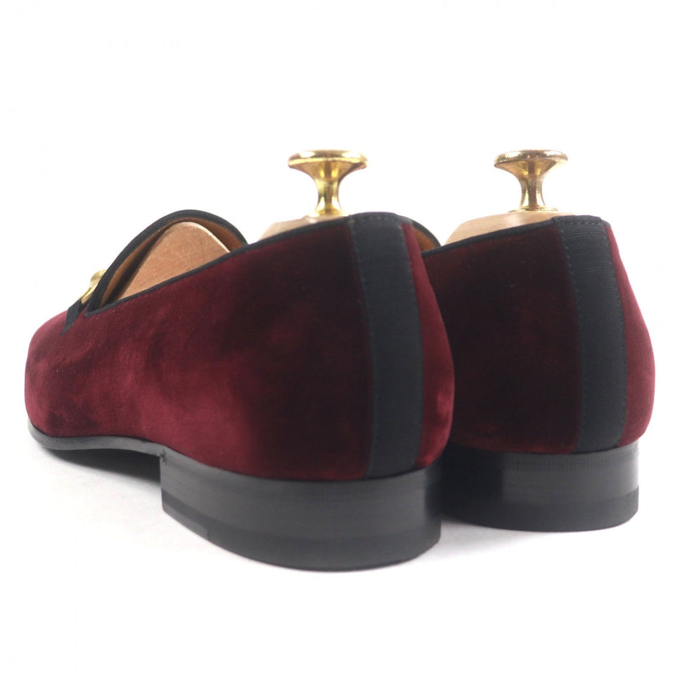 Gucci loafers 718888 Velor Bordeaux 8.5
