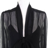 Gucci blouse 756360 silk black 36