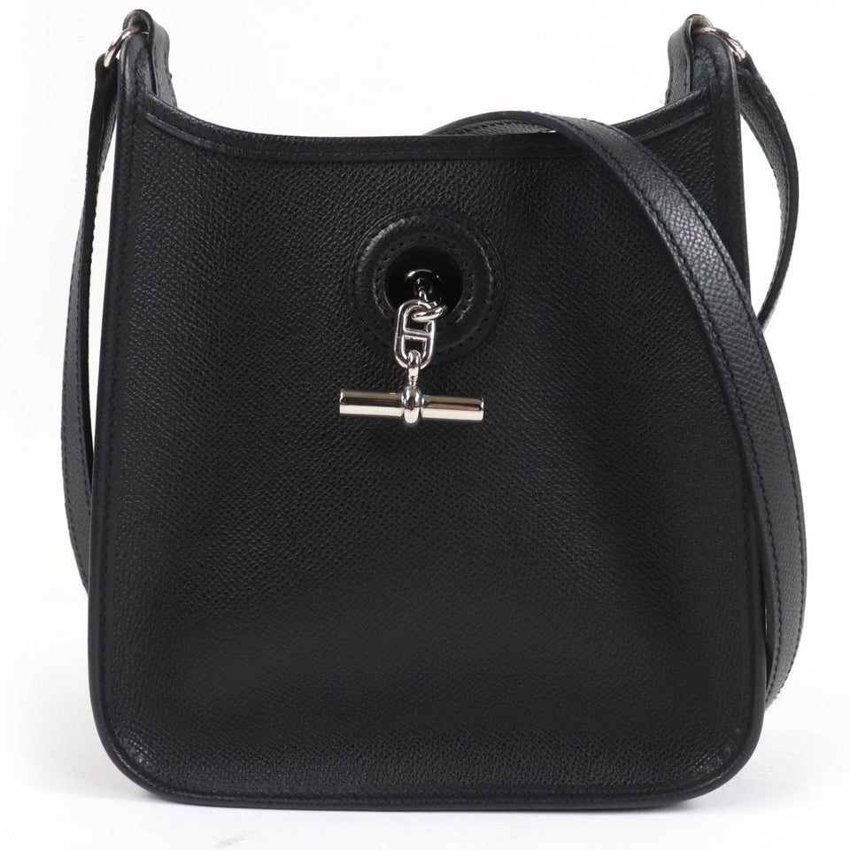 Hermes Shoulder Bag Epsom black Vespa TPM